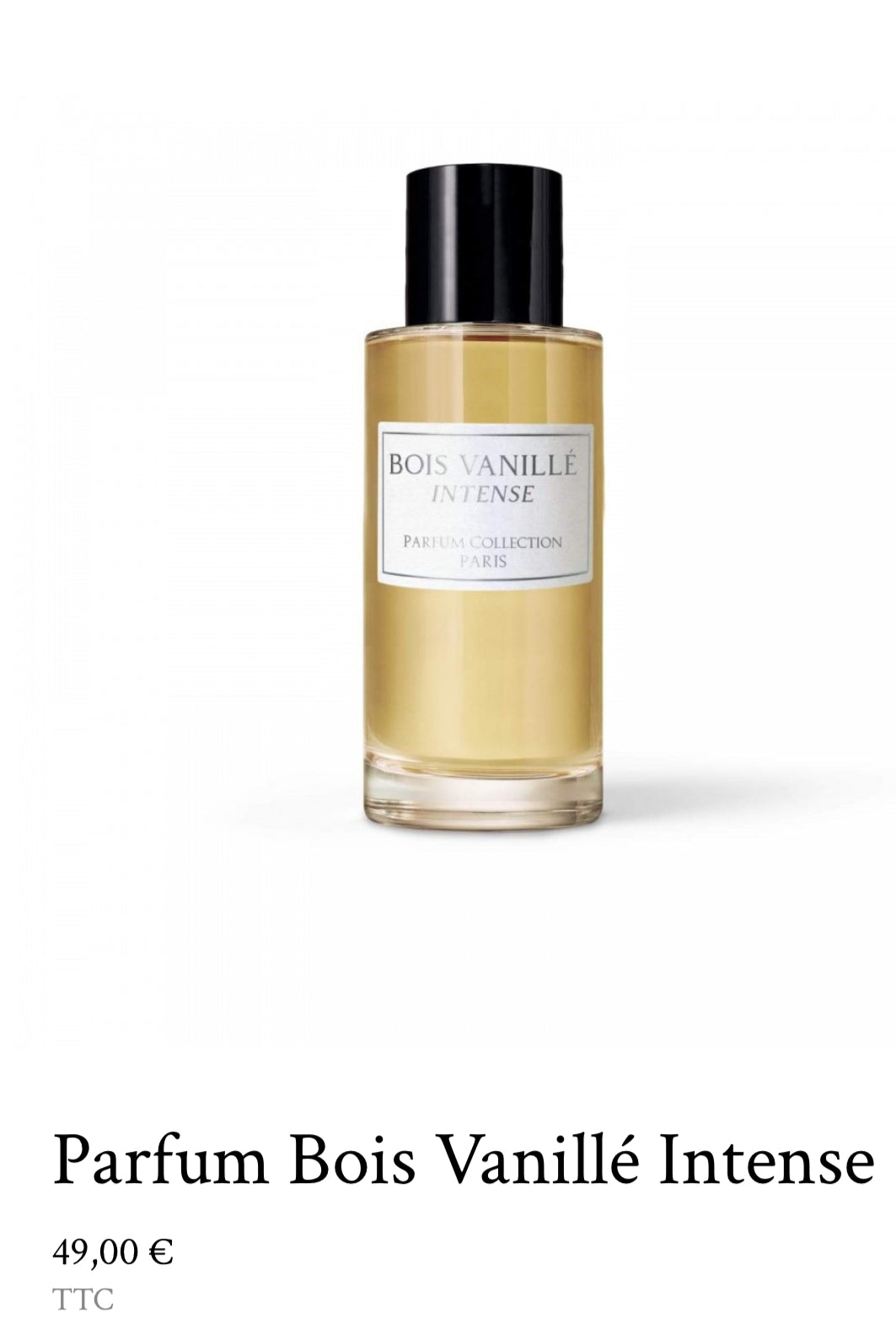 Perfume Bois Vainilla (senteur bois d’argent Dior)